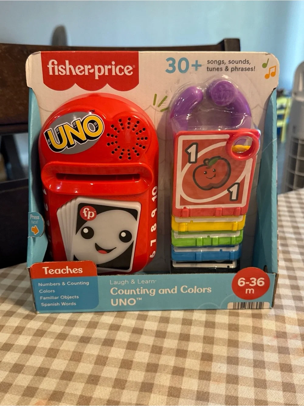 Fisher-Price Laugh & Learn UNO Counting and Colors Toy - Red & Purple
